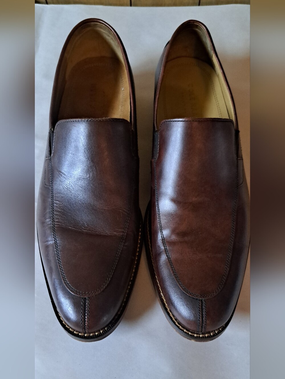 Mens Cole Haan Madison Split Venetian Slip-On Loafers Brown Leather 9.5M